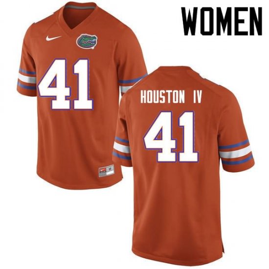 Women's Florida Gators #41 James Houston IV NCAA Nike Orange Authentic Stitched College Football Jersey BHK4462MQ